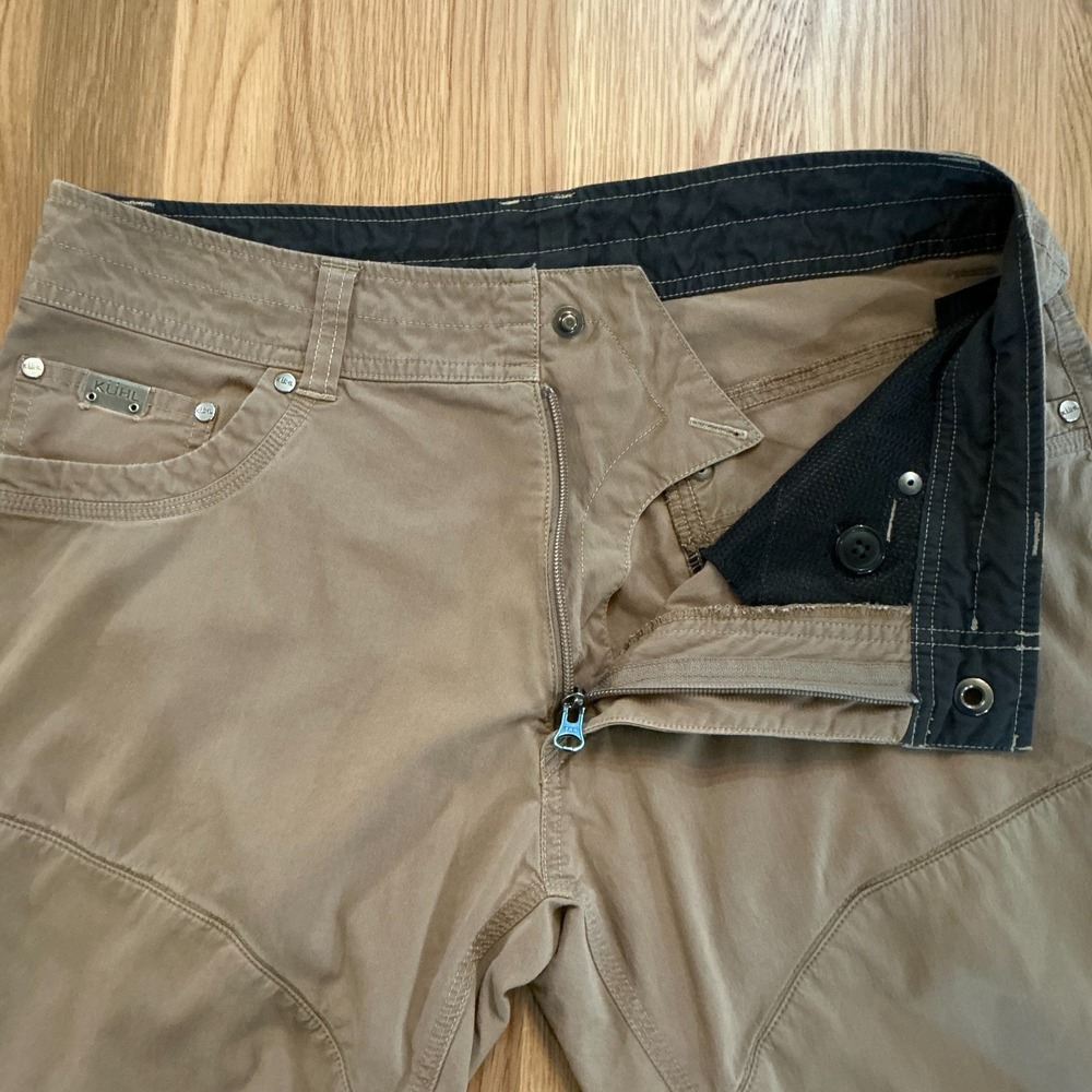 KUHL Revolvr‎ Pants W32 Light Brown Khaki Cotton Nylon Vented Men's - Picture 4 of 11